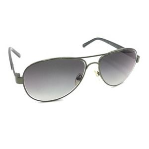 Fetch Olive Green Black Metal Aviator Sunglasses Gray Lens Designer Men Women